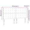 vidaXL T&ecirc;te de lit &agrave; LED Gris clair 163x16x118/128 cm Tissu