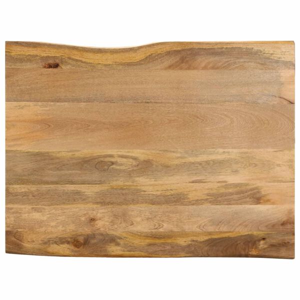 vidaXL Dessus de table 90x80x3,8 cm bord vivant bois massif manguier