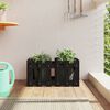vidaXL Jardini&egrave;re avec design de cl&ocirc;ture noir 60x30x30 cm pin massif