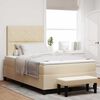 vidaXL Lit &agrave; ressorts avec matelas Cr&egrave;me 120 x 200 cm tissu