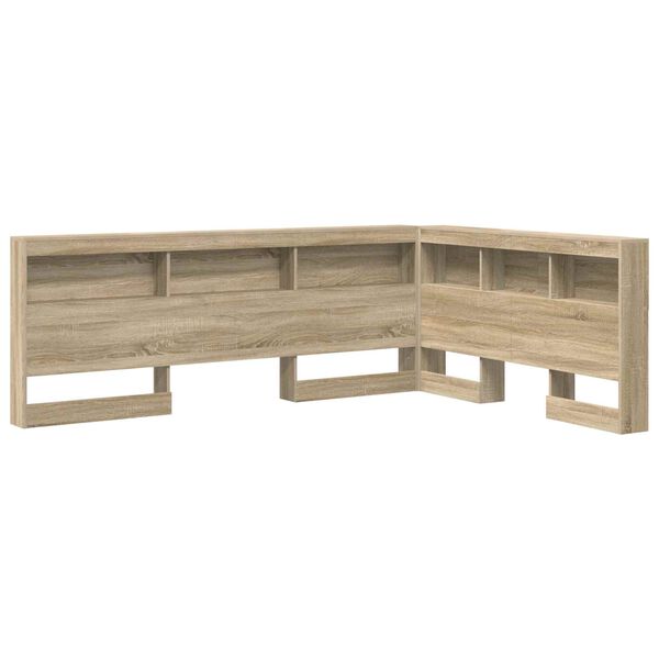 vidaXL T&ecirc;te de lit de rangement Ch&ecirc;ne Sonoma 140 cm Bois d'ing&eacute;nierie