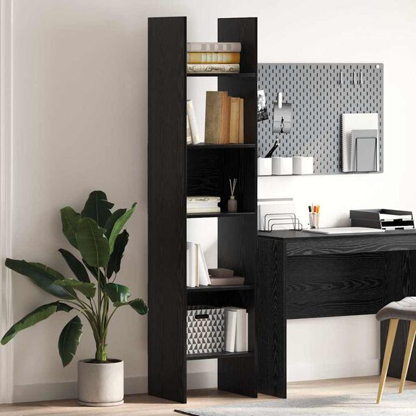 vidaXL Biblioth&egrave;que Ch&ecirc;ne noir 40 x 35 x 180 cm Bois d'ing&eacute;nierie