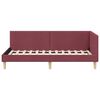 vidaXL Cadre de lit d'angle avec t&ecirc;te de lit Bordeaux 90 cm x 190 cm