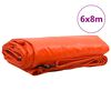 vidaXL B&acirc;che 650g / m&sup2; Orange 6 x 8 m Toile avec rev&ecirc;tement en PVC