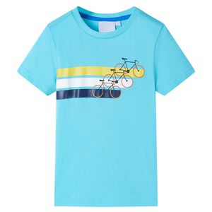 vidaXL T-shirt pour enfants avec manches courtes aqua 116