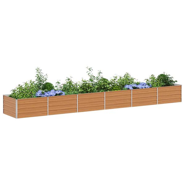 vidaXL Jardini&egrave;re sur&eacute;lev&eacute;e Marron Clair 480 x 80 x 45 cm