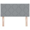vidaXL T&ecirc;te de lit Gris clair 90 cm tissu