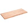 vidaXL Comptoir de salle de bain marron 120x50x(2-4) cm bois trait&eacute;
