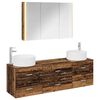 vidaXL Ensemble de mobilier de salle de bain 4 pcs Bois ancien