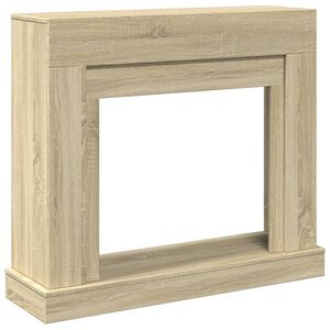 VidaXL Cadre de chemin&eacute;e ch&ecirc;ne sonoma 100x30x87,5 cm bois d'ing&eacute;nierie