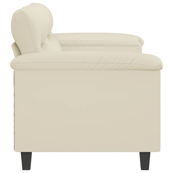 vidaXL Canap&eacute; &agrave; 2 places Cr&egrave;me 140 cm Similicuir