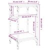 vidaXL Table d'appoint Noir 35x30x60 cm Bois d'ing&eacute;nierie