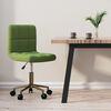 vidaXL Chaise pivotante de salle &agrave; manger Vert clair Velours