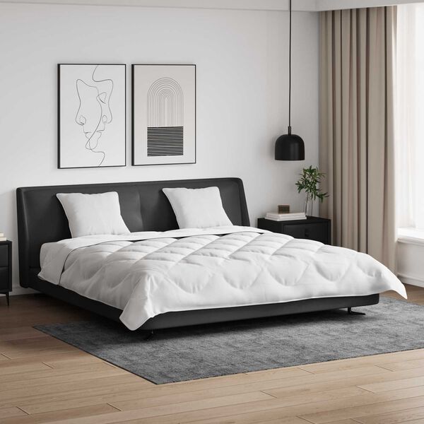 vidaXL Couette avec oreiller 3 pcs Blanc Microfibre