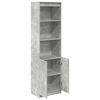 vidaXL Buffet haut gris b&eacute;ton 50x35x180 cm bois d'ing&eacute;nierie