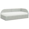 vidaXL Cadre de lit d'angle avec matelas 2 pcs Gris clair Velours