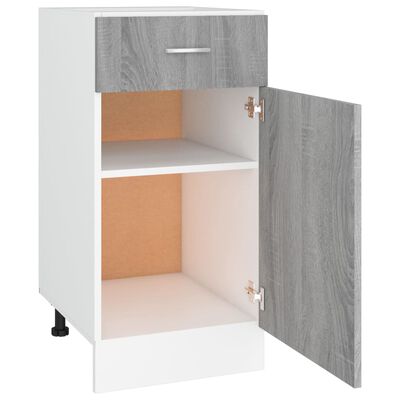 vidaXL Armoire de plancher à tiroir Sonoma gris 40x46x81,5 cm