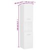 vidaXL Ensemble de meubles de salle de bain Blanc Bois d'ing&eacute;nierie