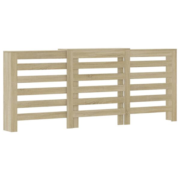 vidaXL Cache-radiateur ch&ecirc;ne sonoma 205x21,5x83,5 cm bois d'ing&eacute;nierie