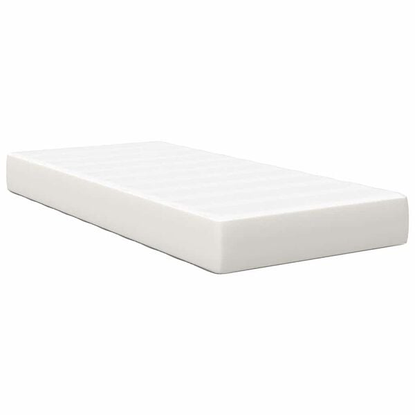 vidaXL Matelas de Lit avec matelas Cr&egrave;me 90 x 190 cm tissu