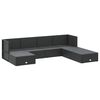 vidaXL Salon de jardin 7 pcs avec coussins Noir R&eacute;sine tress&eacute;e