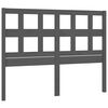 vidaXL T&ecirc;te de lit Gris 145,5x4x100 cm Bois massif de pin