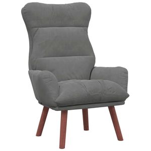 vidaXL fauteuil Gris fonc&eacute; 69 x 74 x 93 cm Velours