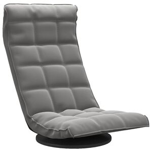 vidaXL Chaise de sol pivotante Gris fonc&eacute; Velours