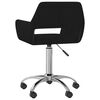 vidaXL Chaises pivotantes &agrave; manger lot de 2 Noir Tissu