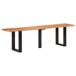 vidaXL Banc 160 cm bois d'acacia massif et acier