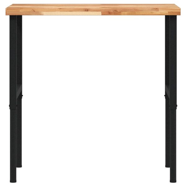 vidaXL &Eacute;tabli 100x60x(73-99,5) cm bois de ch&ecirc;ne massif rectangulaire