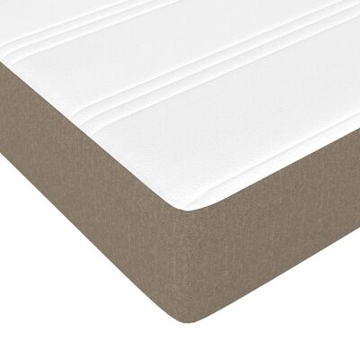 vidaXL Sommier à lattes de lit avec matelas Taupe 90x200 cm Tissu