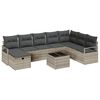 vidaXL Ensemble de Canap&eacute;s 9 pc 8-Nombre de places Gris clair