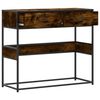 vidaXL Table console ch&ecirc;ne fum&eacute; 90x35x80 cm bois d'ing&eacute;nierie