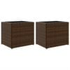 vidaXL Jardini&egrave;res 2 pcs marron 36x30x32 cm r&eacute;sine tress&eacute;e