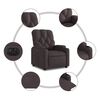 vidaXL Fauteuil inclinable &eacute;lectrique Marron fonc&eacute; Tissu