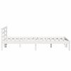 vidaXL Cadre de lit Blanc 225,5 x 145,5 x 69,5 cm Bois de Pin Massif
