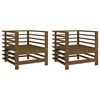 vidaXL Chaises de jardin lot de 2 marron miel bois massif de pin