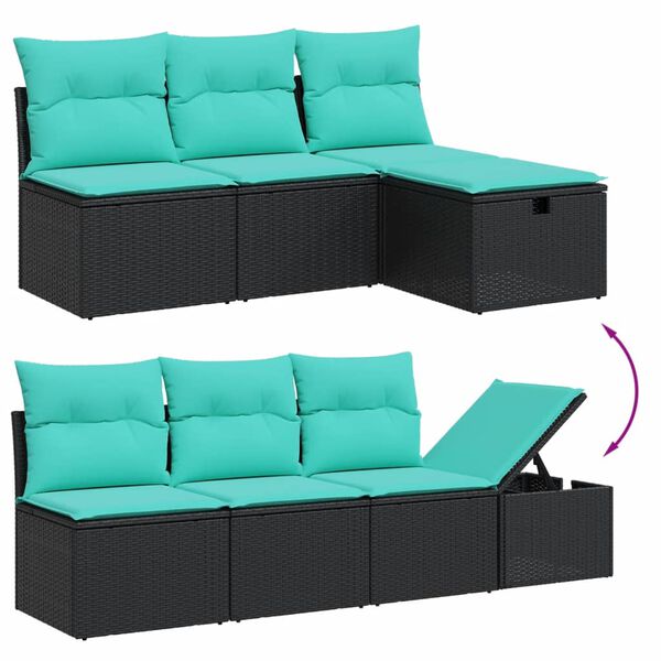 vidaXL Salon de jardin 8 pcs avec coussins marron r&eacute;sine tress&eacute;e