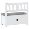 vidaXL Banc de rangement pour enfants Blanc et gris 60x30x55 cm MDF