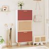 vidaXL Armoire &agrave; chaussures blanc 52x25x120 cm bois d'ing&eacute;nierie