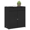 vidaXL Armoire de rangement de jardin noir 105x55x113cm résine tressée