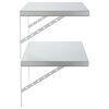 vidaXL &Eacute;tag&egrave;res murales 2 pcs 75x40 cm argent&eacute; acier inoxydable