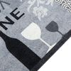 vidaXL Tapis de cuisine lavable imprim&eacute; Wine gris 60x300 cm velours