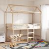 vidaXL Lit superpos&eacute; avec &eacute;chelle et toit sans matelas 90x190 cm
