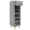 vidaXL Meuble &agrave; chaussures Sonoma gris 30x35x105 cm Bois d'ing&eacute;nierie