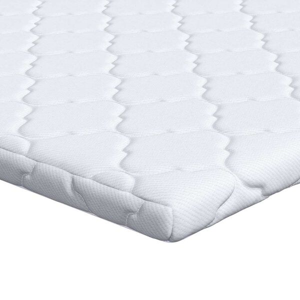 vidaXL Surmatelas en Coco Blanc 140 x 200 cm Tissu jacquard