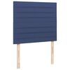 vidaXL Sommier &agrave; lattes de lit matelas et LED bleu 120x190 cm tissu