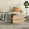 vidaXL Table basse avec pieds en m&eacute;tal Ch&ecirc;ne sonoma 50x50x40 cm
