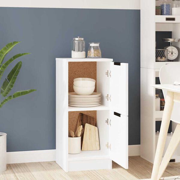 vidaXL Buffet Blanc 30x30x70 cm Bois d'ing&eacute;nierie